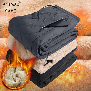 Pantalones térmicos de lana gruesa para hombre, Excelentes para el frio