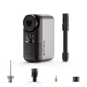 Mini Compresor Eléctrica Portátil para Bicicleta OPUMP TB2 PRO , Inflador de Neumáticos Inalámbrico, 120 PSI Máx., Batería de 450 mAh con Pantalla y Carga Rápida