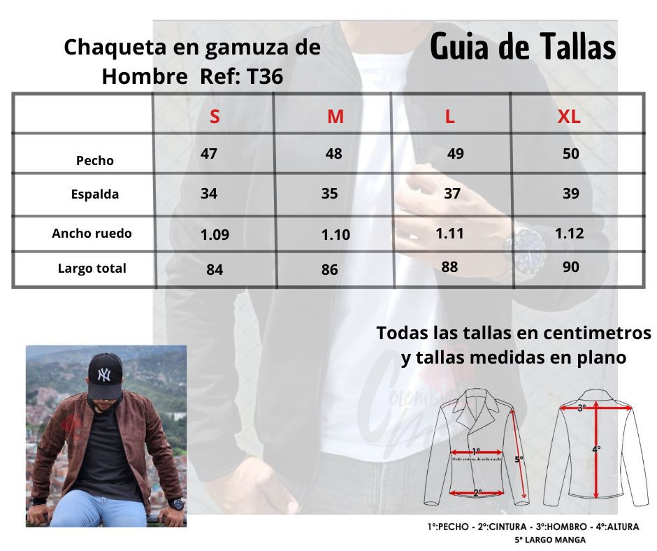 Chaqueta en gamuza forro térmico T36